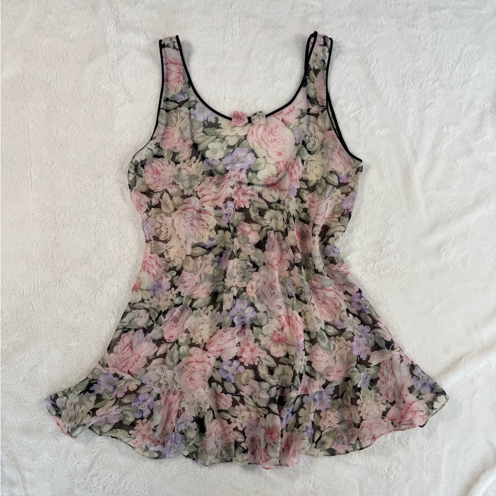 Linda Lingerie Floral Sleeveless Slip Dress